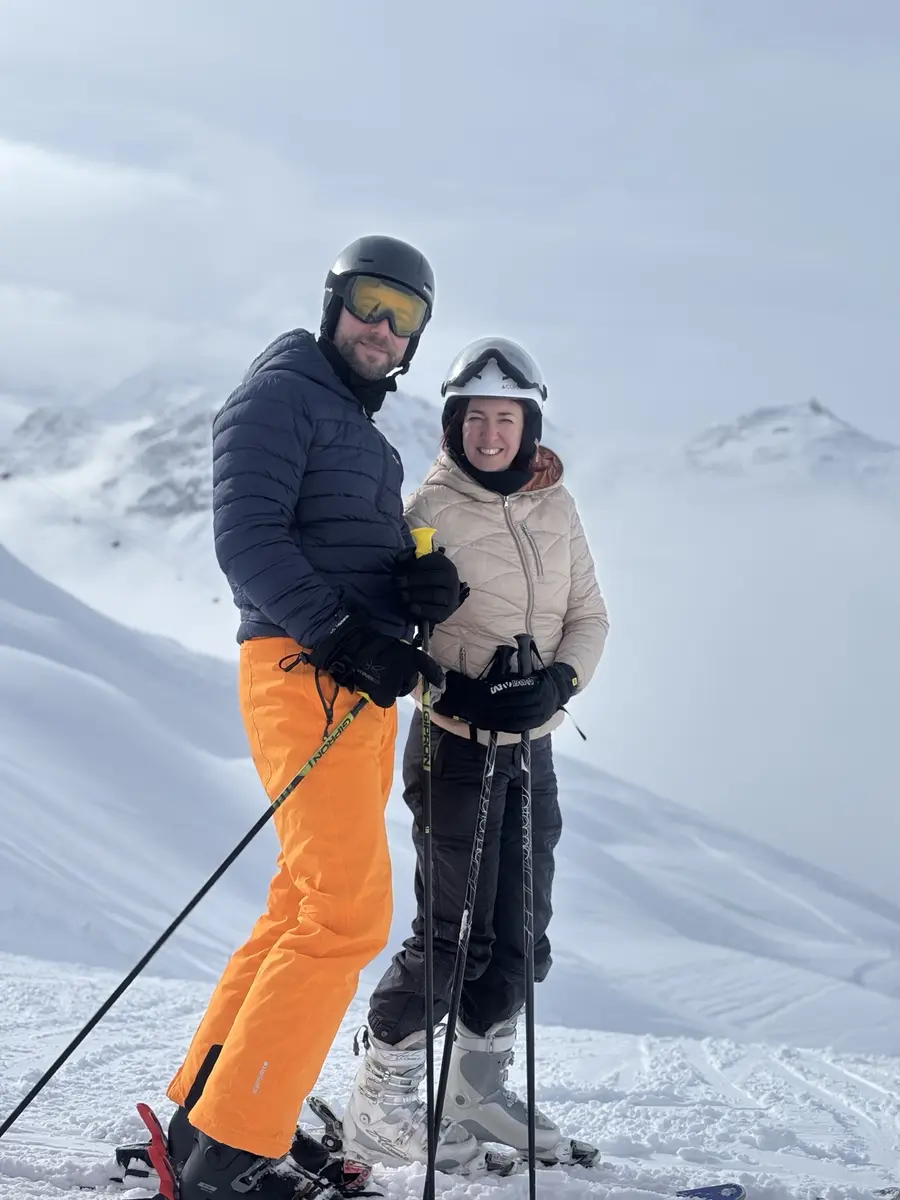 Elisa et Philippe au ski